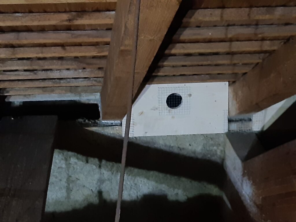 Lüftungsloch für Nistkasten